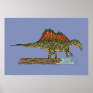 Kretakhaltiger Dinosaurier Spinosaurus Poster