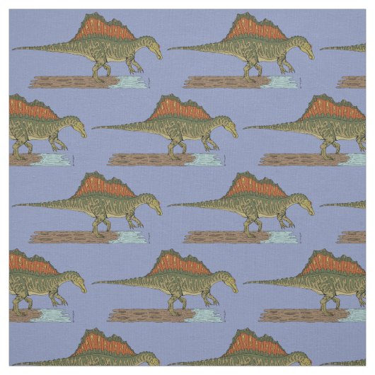 Kretakhaltiger Dinosaurier Spinosaurus Stoff (Muster)