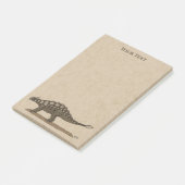 Kretakische Dinosaurier Ankylosaurus Nachhinweise Post-it Klebezettel (angewinkelt)