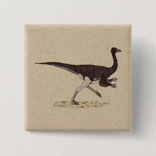 Kretakischer Dinosaurier Ornithomimus Button