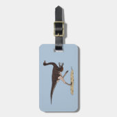 Kretakischer Dinosaurier Ornithomimus Gepäckanhänger (Vorderseite vertikal)