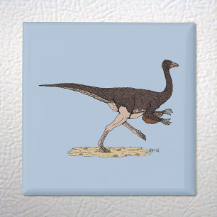 Kretakischer Dinosaurier Ornithomimus Magnet