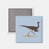 Kretakischer Dinosaurier Ornithomimus Magnet (Vorderseite/Rückseite)