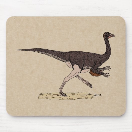 Kretakischer Dinosaurier Ornithomimus Mousepad (Vorne)