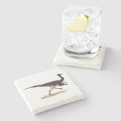 Kretakischer Dinosaurier Ornithomimus Steinuntersetzer (Seitenansicht)