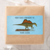 Kretakisches Dinosaurier-Spinosaurus-Buchzeichen (Insitu)