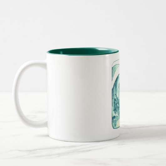 Kretische Reibung Zweifarbige Tasse (Links)