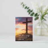 Kreuz an der Dusk Lesezeichen Scripture Bibel Hinweiskarte (Stehend Vorderseite)