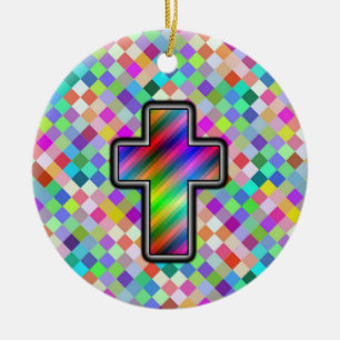 Kreuz an der Tafel Keramik Ornament