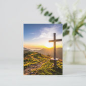 Kreuz auf dem Hügel Postkarte (Stehend Vorderseite)