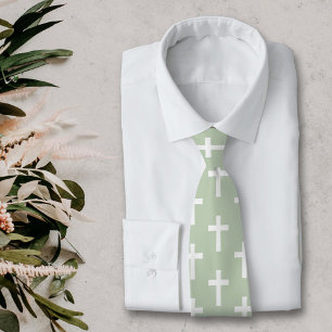 Kreuz auf Green Neck Tie Krawatte