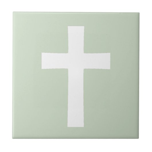 Kreuz auf Grün Fliese (Vorderseite)