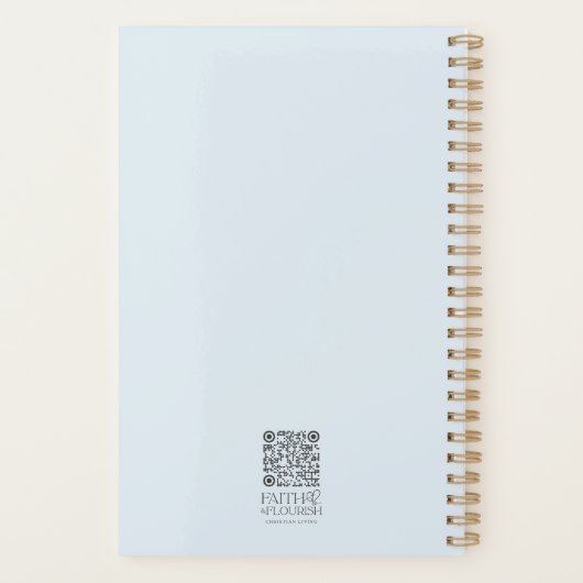 Kreuz auf Raging Water Bible Verse Personalisiert Planer (Rückseite)