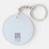 Kreuz auf Wasser Dunkelblaue Schrift Personalisier Schlüsselanhänger (Rückseite)