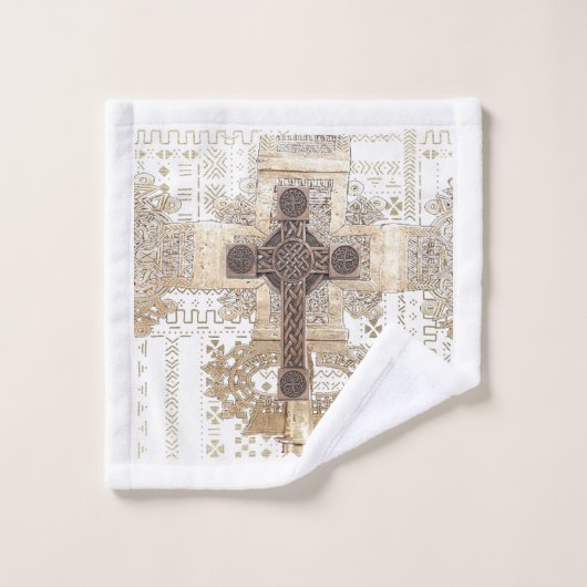 Kreuz Badhandtuch Set (Waschlappen)