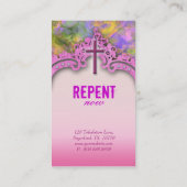 Kreuz bereute jetzt religiöse Visitenkarte (Rückseite)