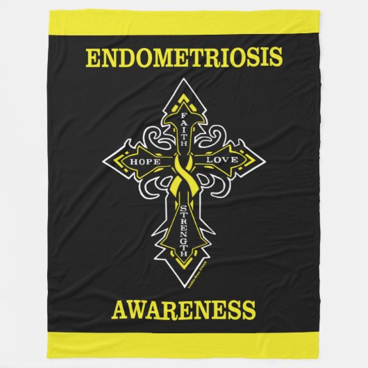 Kreuz/Bewusstsein.. Endometriose Fleece Blanket (Vorderseite)