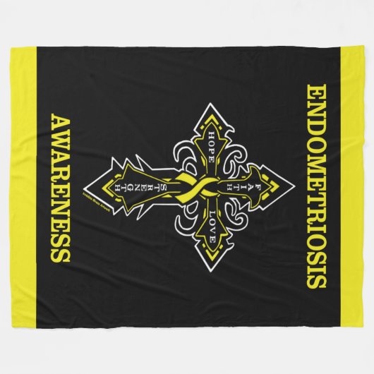 Kreuz/Bewusstsein.. Endometriose Fleece Blanket (Vorderseite (Horizontal))