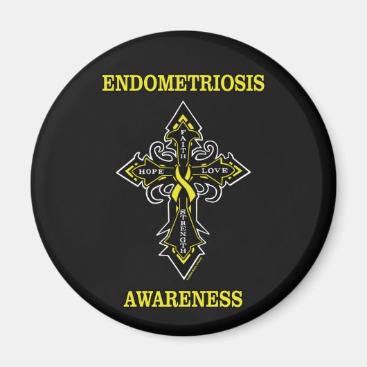 Kreuz/Bewusstsein...Endometriose Magnet (Vorne)