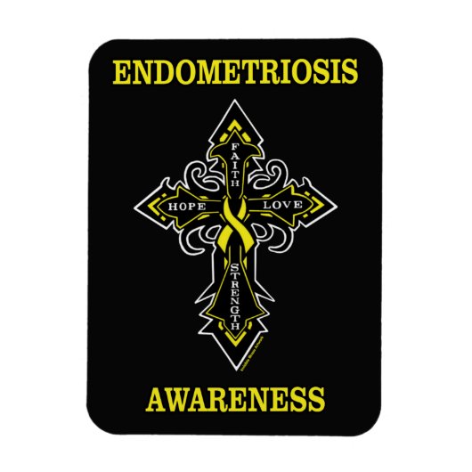 Kreuz/Bewusstsein...Endometriose Magnet (Vertikal)
