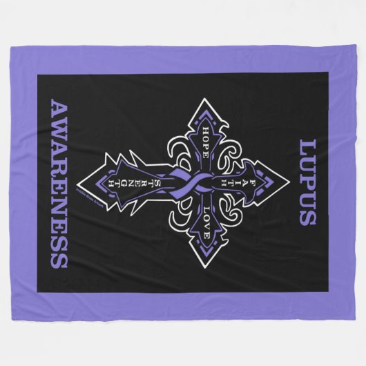 Kreuz/Bewusstsein...Lupus Fleecedecke (Vorderseite (Horizontal))