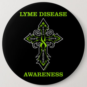 Kreuz/Bewusstsein.. Lyme-Krankheit Button