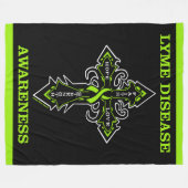 Kreuz/Bewusstsein.. Lyme-Krankheit Fleecedecke (Vorderseite (Horizontal))