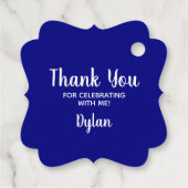 Kreuz | Blaue Kommunion Taufen Christening Geschenkanhänger (Rückseite)