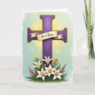 Kreuz-Blumen-Segen-Karte Karte
