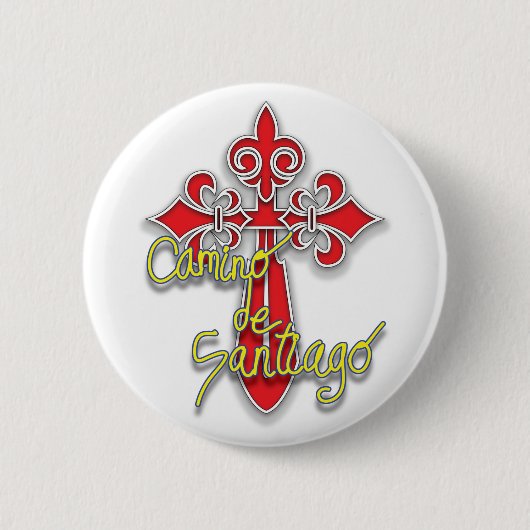 Kreuz Camino Des Santiago Button (Vorderseite)
