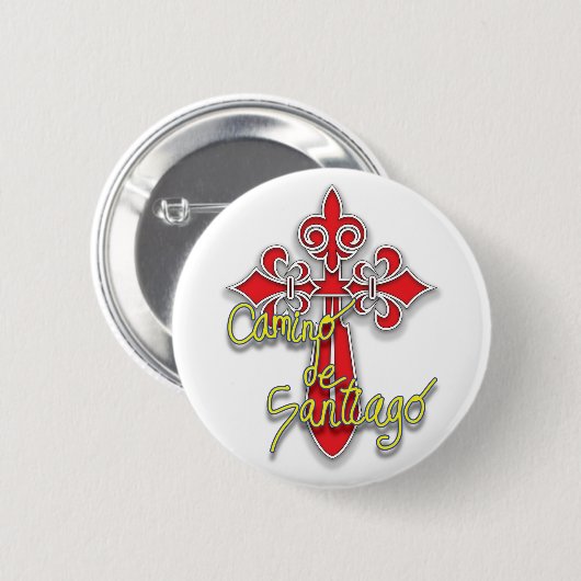 Kreuz Camino Des Santiago Button (Vorne & Hinten)