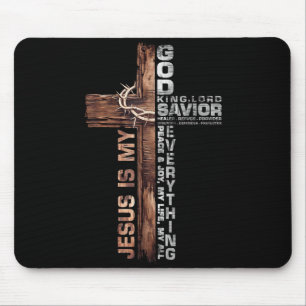 Kreuz Christen Jesus Ist Mein Gott König Herr Heil Mousepad