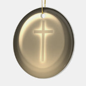 Kreuz | CHRISTLICH Keramik Ornament (Links)