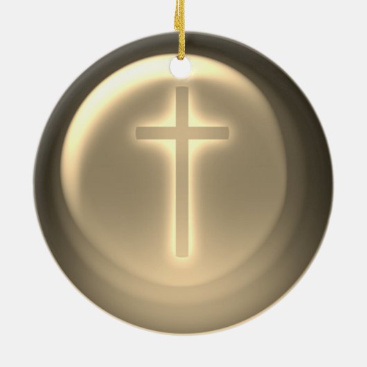 Kreuz | CHRISTLICH Keramik Ornament (Hinten)