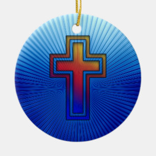 Kreuz - christliche Verzierung Keramikornament