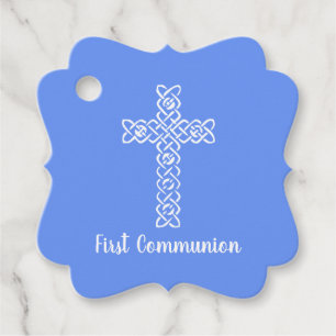 Kreuz Cornflower Blue Communion Taufe Christen Geschenkanhänger