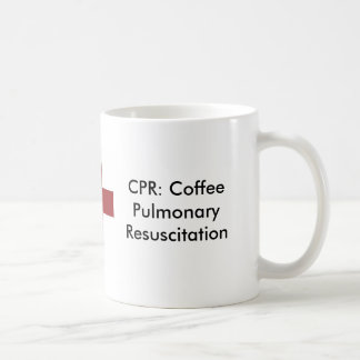 Kreuz, CPR: Kaffee-Lungenwiederbelebung Kaffeetasse