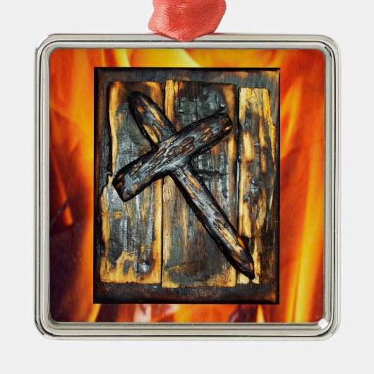 Kreuz der Apokalypse Ornament Aus Metall (Vorne)