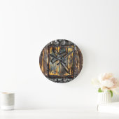 Kreuz der Apokalypse Runde Wanduhr (Zuhause)