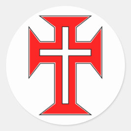 Kreuz der Militärorden Christi Runder Aufkleber