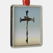 Kreuz der Nägel Jesus retten rustikales Ornament Aus Metall (Rechts)