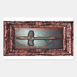 Kreuz des Bluts Rechteckiger Aufkleber