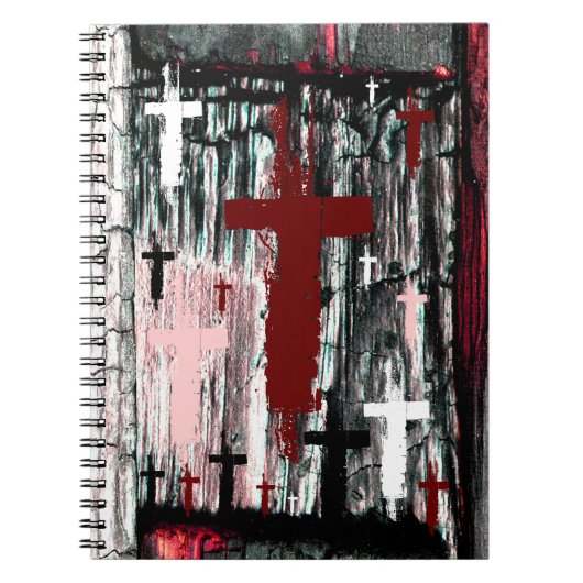 Kreuz des gequetschten Mauspads Notizblock (Vorderseite)