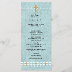 Kreuz des hellen Jesus Christus-Hochzeits-Menüs Programm