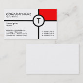 Kreuz des Monogramms (rot) - weiß Visitenkarte (Vorne/Hinten)