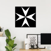 Kreuz des Ordens des hl. Johannes MALTA MALTESE Poster (Heimbüro)