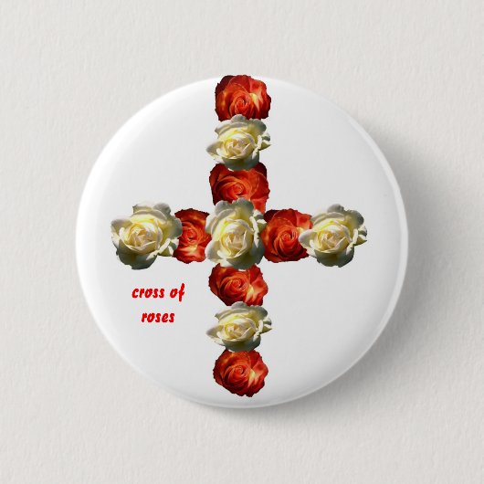 Kreuz des Rosenknopfes Button (Vorderseite)