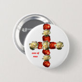 Kreuz des Rosenknopfes Button (Vorne & Hinten)