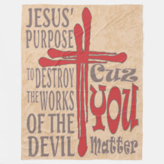 Kreuz des roten Blutes fallt, du bist wichtig Fleecedecke