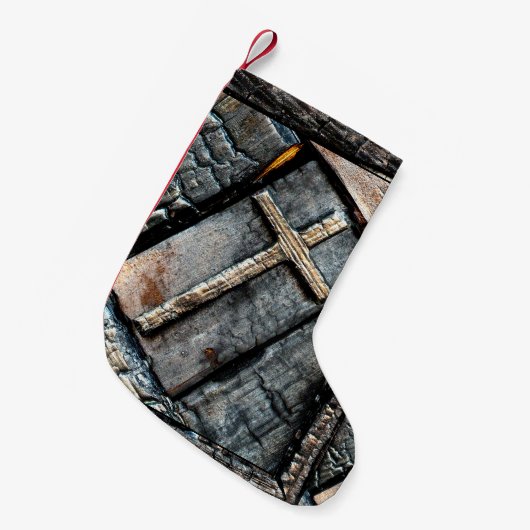 Kreuz des Schutzes Kleiner Weihnachtsstrumpf (Vorderansicht (hängend))